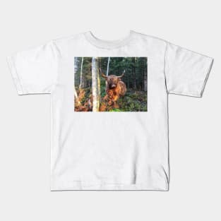 Scottish Highland Cattle Cow 2135 Kids T-Shirt